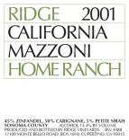 2001 Ridge - Mazzoni Home Ranch Proprietary Red (750)